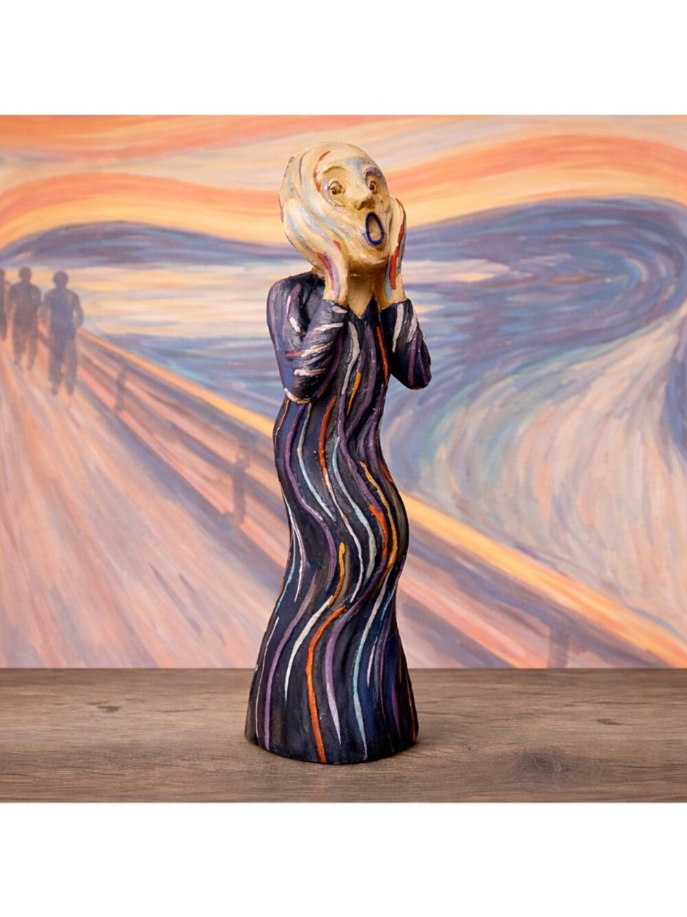Vintage Toscano Resin Sculpture of Edvard Munchs 1893 "The Scream" Amazing Piece